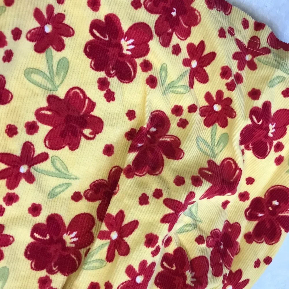 Little Me Floral Corduroy Dress With Peter Pan Collar Baby Girls 18M 100% Cotton